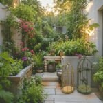 Set 2 Nested Distressed Finish Plant Cages w Butterflies 79cm, 69cm - Image 2