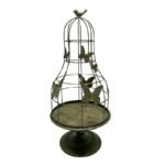 Distressed Green Footed Cloche w Butterflies 67cm