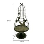 Distressed Green Footed Cloche w Butterflies 67cm - Image 3