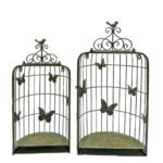 Set 2 Nested 'Butterfly Cages' Wall Planters 71cm, 62cm - Image 3