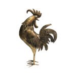 Lustre Gold Proud Rooster Facing Back 38x57cm