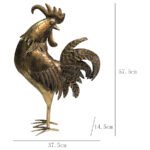 Lustre Gold Proud Rooster Facing Back 38x57cm - Image 3