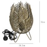 Gold Leaf Table Lamp 19x31cm - Image 2
