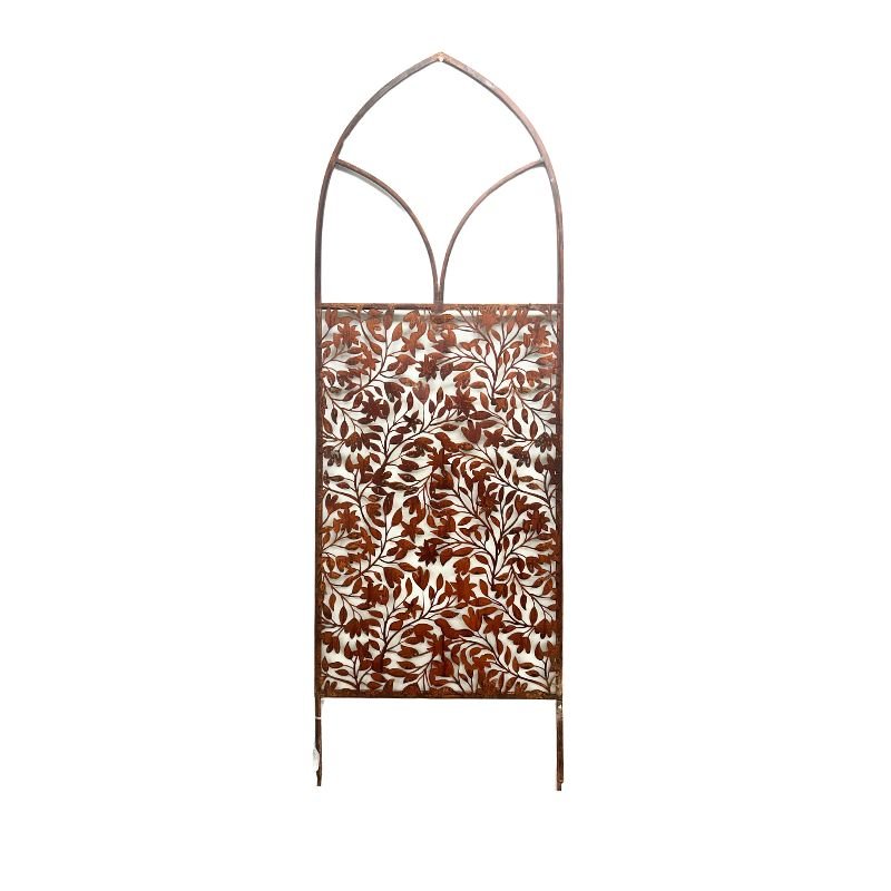 V637-97052SCR-202508251920-00.jpg Rust Screen / Wall Art W Arch + Removable Stakes 162cm - Image 1