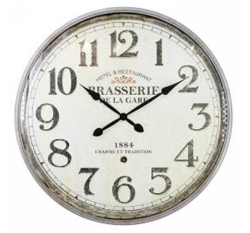 V637-ACC28139-202508251920-00.jpg Brasserie Round Wall Clock 80cm - Image 1