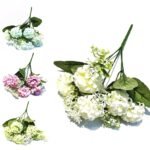 bulk 36 Artificial Chrysanthemun Bunch 4 Assort 27cm