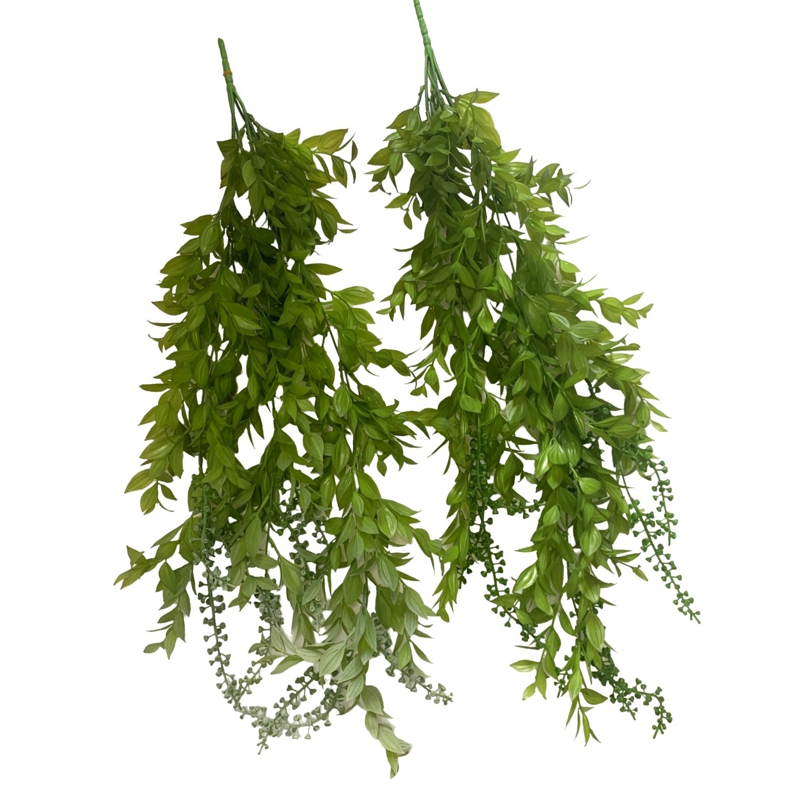 V637-AFL37111-202508251735-00.jpg bulk 12 Artificial Hanging Green Leaves 2 Assort 84cm - Image 1