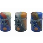 bulk 36 Ocean Views Pillar Candle Assort 10cm