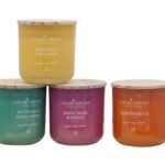 bulk 12 Glass Jar Candle W Lid Assort 10cm