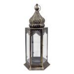 Moroccan Lantern Antique Look Metal 49cm