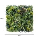 Luxury Lush Spring Recycled Vertical Garden / Green Wall UV Resistant 100cm x 100cm