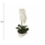 46cm Butterfly Artificial Orchid White - Image 2