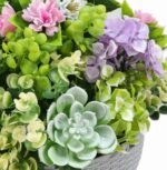 Hanging Artificial Succulent Basket 36cm UV Resistant - Image 3