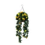Artificial Hanging Basket Orange and Yellow Bouganvillea 30cm x 80cm Long UV Resistant - Image 4
