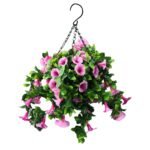 Artificial Petunia Hanging Basket UV Resistant 28cm - Image 4