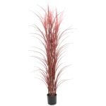 Premium Potted Burgundy Artificial Long Grass (Yucca Grass / Reed Grass) 180cm UV Resistant - Image 2