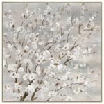 Wood Framed Blossom Canvas Wall Art 80cm