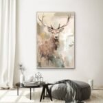 Hulio Deer Framed Canvas 80x120cm - Image 2