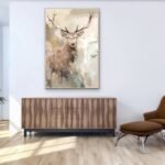 Hulio Deer Framed Canvas 80x120cm - Image 3