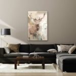 Hulio Deer Framed Canvas 80x120cm - Image 4