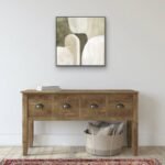 Green Abstract Artwork Framed Wall Art 80x80cm - Image 4