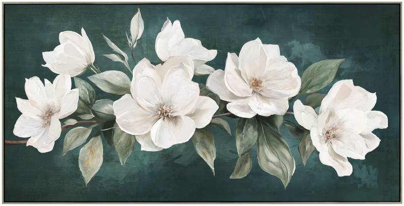 V637-E592657-202511130930-00.jpg Leah Flower Framed Canvas 150x50cm - Image 1