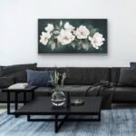 Leah Flower Framed Canvas 150x50cm - Image 2