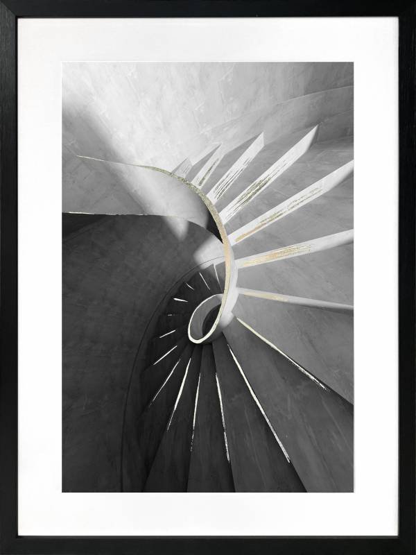 V637-E646054-202508252325-00.jpg Stairway Artwork Framed W Glass Front 60x80cm - Image 1