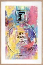 Luxury Perfume Artwork Framed W Glass Front 80x120cm
