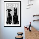 Luxury Dog Artwork Framed W Glass Front 80x120cm - Image 5