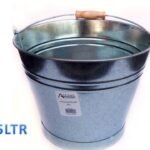 bulk 6 Galvanized Bucket w Handle 15L 33cm