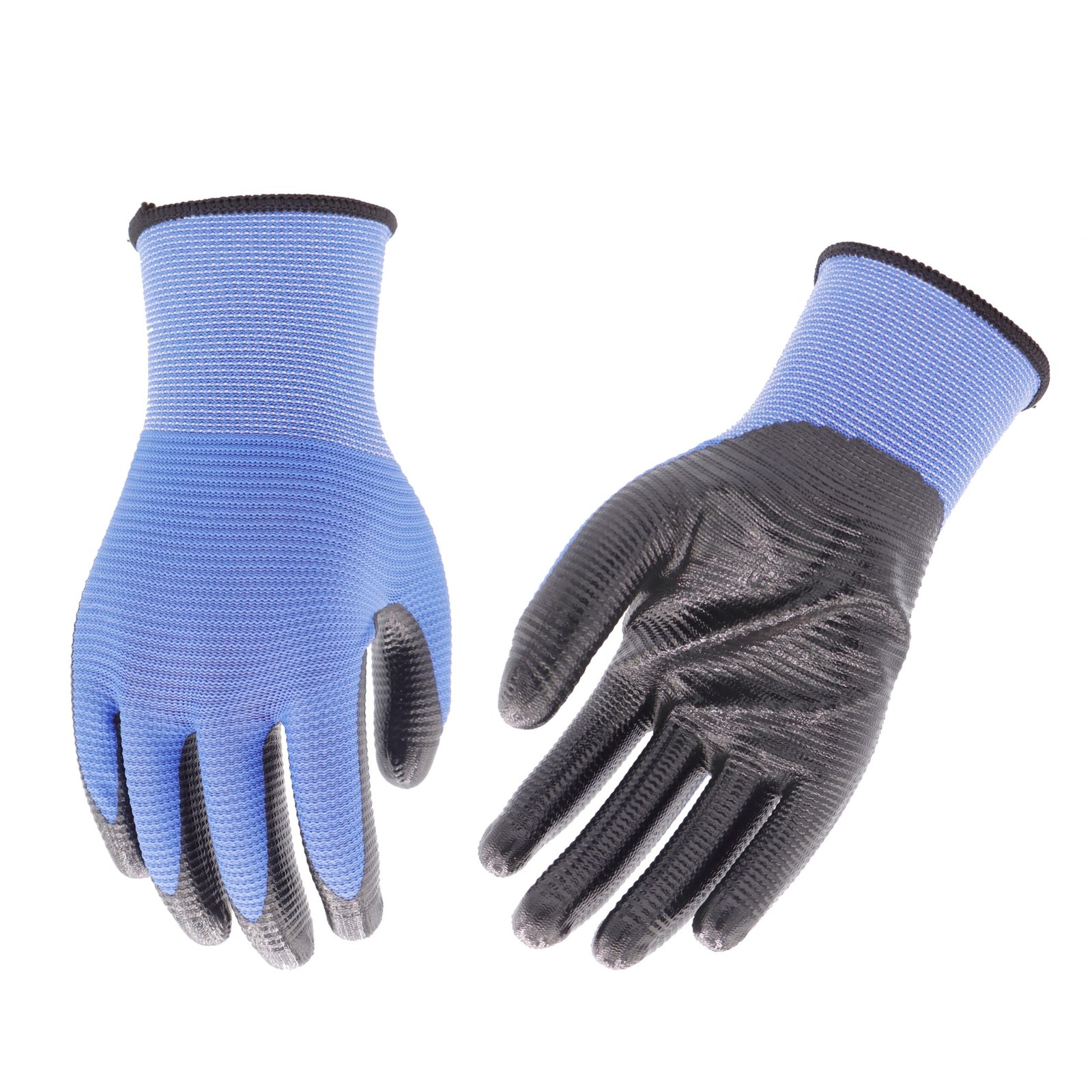 V637-GRT32794-202508252055-00.jpg bulk 24 Blue U3 Polyester Shell w Black Nitrile Garden Gloves - Image 1