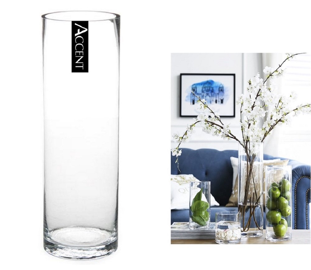 V637-GVA30280-202508252104-00.jpg bulk 6 Glass Cylinder Vase Flower 40cm - Image 1