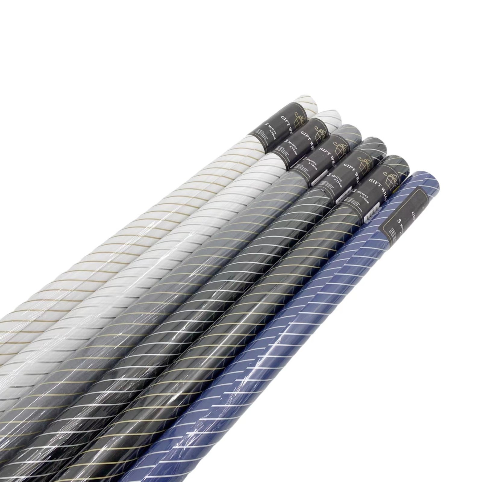 V637-WRP32653-202508260740-00.jpg bulk 50 Mens Stripe Gift Wrap 70cmx3m 35mm Core - Image 1