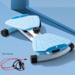 Blue Split Leg & Waist Twister Board - Core Abdominal Trainer with Resistance Bands for Home Fitness