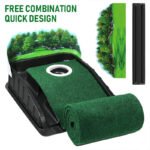 Indoor Golf Putting Mat with Automatic Ball Return System 2.6m Practice Green with Alignment Guides for Home and Office Training - Image 4