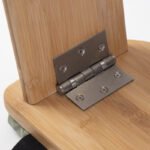 Green Foldable Wooden Meditation Stool with Padded Cushion 45x21cm - Portable Yoga Kneeling Bench with Carry Bag for Mindfulness and Home Zen - Image 2