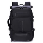 Large Capacity Convertible Travel Backpack - 16" Laptop Compartment, Shoe Pouch & USB Port(black)