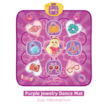 2-Pack Kids Multifunctional Electronic Dance Mat(100x87CM) - Unicorn & Purple Ornament Theme Play Mat with Sound Recognition for Early Education and Physical Exercise - Image 3