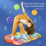 2-Pack Kids Multifunctional Electronic Dance Mat(100x87CM) - Dessert & Pink Ornament Theme Play Mat with Sound Recognition for Early Education and Physical Exercise - Image 4