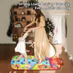 2-Pack Kids Multifunctional Electronic Dance Mat(100x87CM) - Dessert & Pink Ornament Theme Play Mat with Sound Recognition for Early Education and Physical Exercise - Image 5