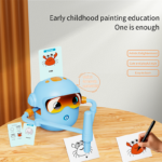 Pink Interactive Drawing Robot Educational Art Toy for Kids Smart Voice Guide Step-by-Step Painting Tutor with Cards - Image 5