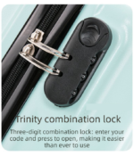 White 16 Inch Lightweight Carry-on Luggage for heights under 1.6m - Underseat & Overhead Cabin Hardside Suitcase - Image 6