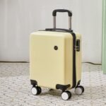 Yellow 16 Inch Lightweight Carry-on Luggage for heights under 1.6m - Underseat & Overhead Cabin Hardside Suitcase