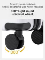 White 16 Inch Lightweight Carry-on Luggage for heights over 1.6m - Underseat & Overhead Cabin Hardside Suitcase - Image 7