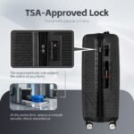 3-Piece Digital Luggage Set (20″/24″/28″) with Weighing Scale & USB Charging – Black - Image 5