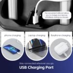 3 pcs 20"/24"/28" Digital Weighing Scale and USB Charging Port Lightweight Luggage Suitcase Blue - Image 3