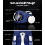 Devanti 2200W Bagless Vacuum Cleaner Blue - Image 4