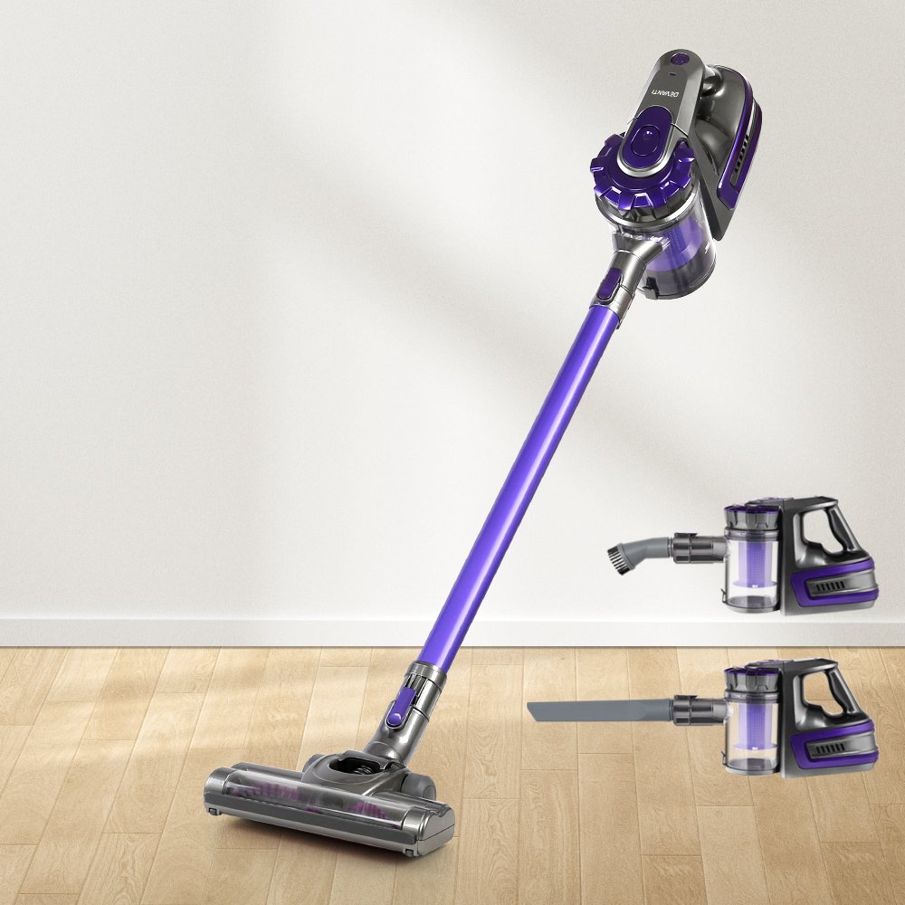 VAC-CL-09E-GY-PP-16104-07.jpg Devanti Stick Vacuum Cleaner Bagless Cordless 150W Purple - Image 1