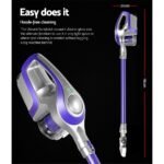 Devanti Stick Vacuum Cleaner Bagless Cordless 150W Purple - Image 2